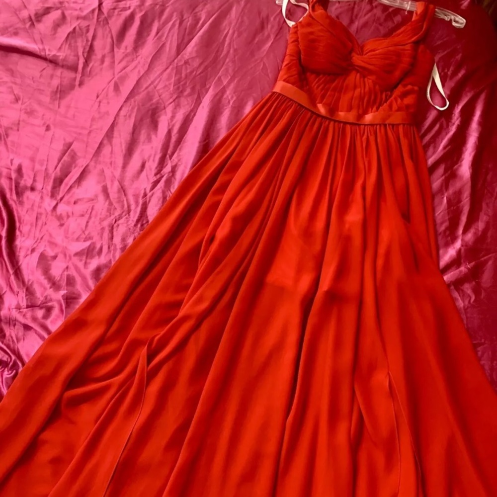 Formal Floor Length Red Dress Small Size 2
